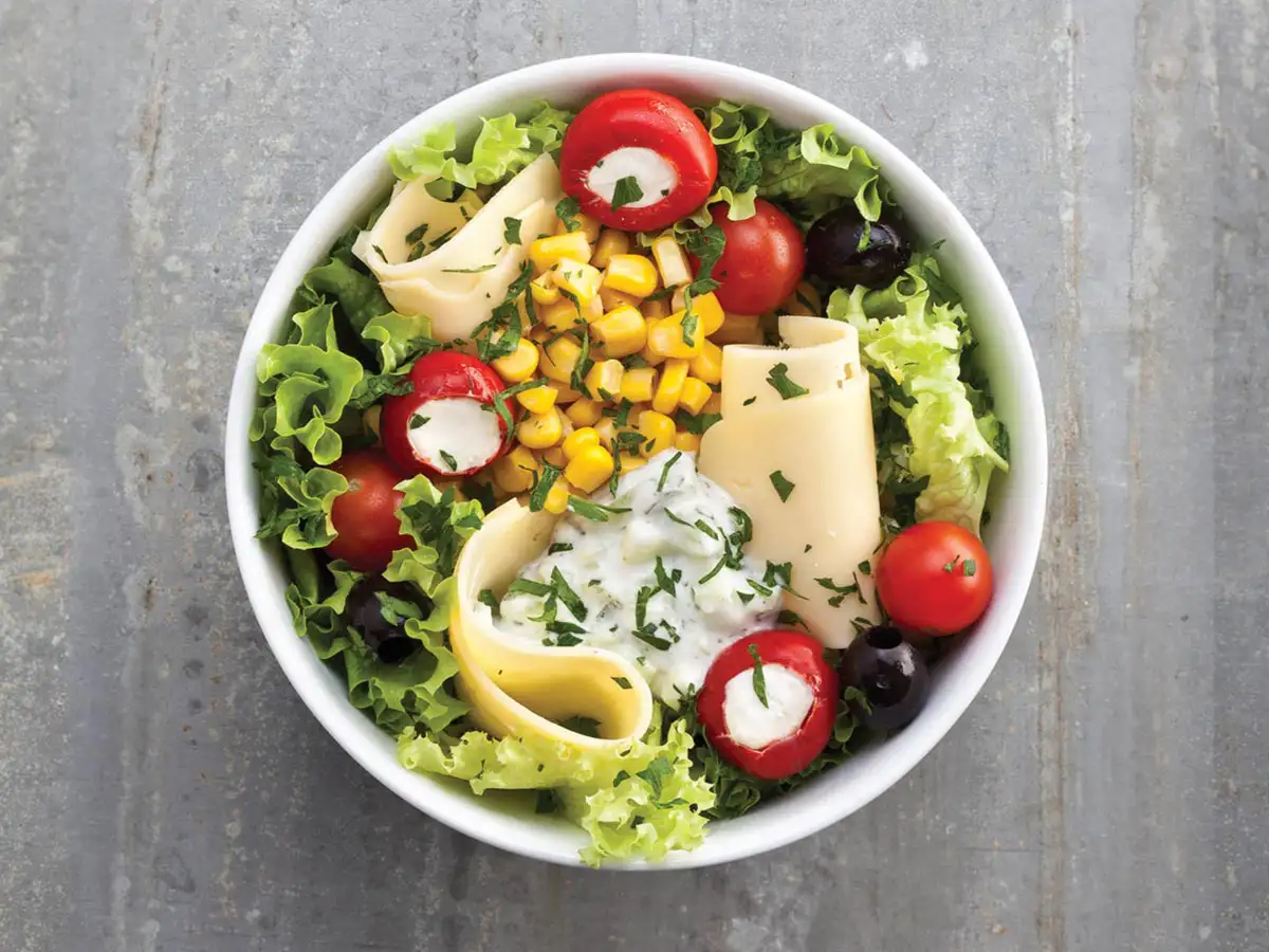 Salade emmental crudités